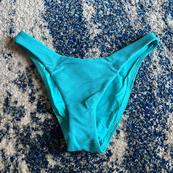 Seafolly Essentials High Cut Bikini Bottom in Blue US6 - Picture 4 of 6